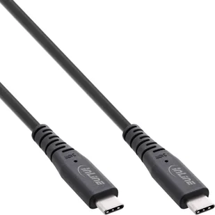 InLine® USB4 Kabel, USB-C ST/ST, PD 240W, 8K60Hz, TPE schwarz, 0,5m - Kable USB - miniaturka - grafika 1