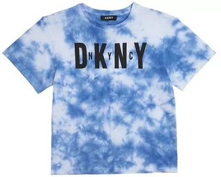 Koszulki dla dziewczynek - DKNY Koszulka w kolorze niebiesko-białym - grafika 1
