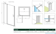 Akcesoria do armatury i ceramiki - Radaway Nes Dwj II Brushed Gold drzwi wnękowe 110cm lewe szczotkowane złoto 10036110-99-01L - miniaturka - grafika 1