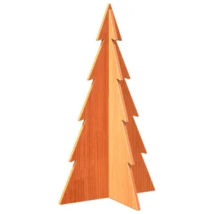 vidaXL Drewniana choinka do udekorowania, brązowa, 80 cm, sosnowa - Choinki - miniaturka - grafika 1