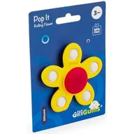 Gryzaki dla dzieci - Gryzaki GILIGUMS Zakręcony Kwiatek Pop It GG30044 Żółty - miniaturka - grafika 1