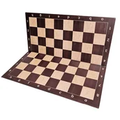 Gry planszowe - Szachownica z tworzywa nr 6 składana na dwa brązowa - imitacja drewna - miniaturka - grafika 1