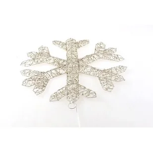 Dekoracja śnieżynka 30 LED 39 x 3 x 39 cm złoty - Oświetlenie świąteczne - miniaturka - grafika 1
