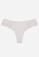Majtki damskie - Białe Majtki Stringi z Subtelną Koronką z Bawełną Adriedah - miniaturka - grafika 1