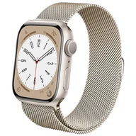 Paski - Crong Milano Steel – Pasek ze stali nierdzewnej do Apple Watch 38/40/41 mm (szampański) - miniaturka - grafika 1