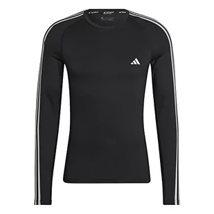 adidas Męska koszulka z długim rękawem Tf 3s Ls, czarna, XXXL, czarny, 3XL - Koszulki męskie - miniaturka - grafika 1