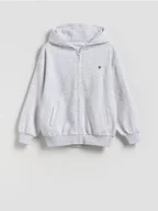 Bluzy dla dziewczynek - Reserved - Bluza z kapturem - jasnoszary - miniaturka - grafika 1