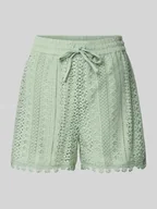 Spodenki damskie - Szorty o kroju relaxed fit z mieszanki bawełny model ‘HELENA’ - miniaturka - grafika 1