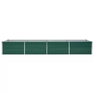 Donice - vidaXL Donica ogrodowa z galwanizowanej stali, 320x80x45 cm, zielona - miniaturka - grafika 1