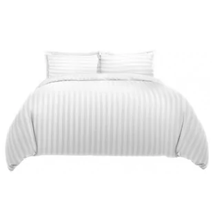 Komplet Pościeli Hotelowej Adamaszek Bawełniana 140X200 Biała - Pościel Komplet Pościeli Hotelowej Adamaszek Bawełniana 140X200 Biała - Pościel - miniaturka - grafika 1