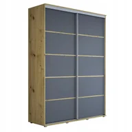 Szafy - Szafa przesuwna MAJA PLUS 130 wysoka, pojemna loft - miniaturka - grafika 1