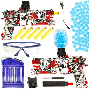 Pistolet Na Kulki Żelowe Wodne Karabin Usb Okulary + Kulki 7-8Mm 50Tyś. - Zabawki militarne - miniaturka - grafika 1