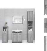 Szafki łazienkowe - vidaXL Szafka łazienkowa szara Sonoma 30x30x183,5 cm materiał drewnopochodny - Zestawy mebli łazienkowych - miniaturka - grafika 1
