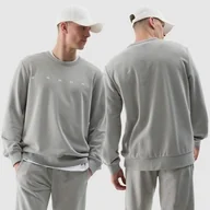 Bluzy męskie - Bluza Męska 4F Szara bez kaptura Sportowa Nierozpinana Luźna Bawełna XL - miniaturka - grafika 1