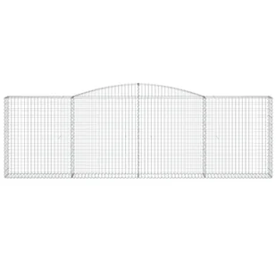 Kosze gabionowe, 8 szt, 400x30x120/140 cm, galwanizowane żelazo - Ogrodzenia - miniaturka - grafika 5