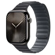Akcesoria do smartwatchy - Pasek karbowany magnetyczny do Apple Watch (44/45/46/49mm) S/M Czarny - miniaturka - grafika 1