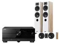 Kino domowe - Yamaha RX-A8A (czarny) + Diva 5 (dąb) + Diva 7 (dąb) - miniaturka - grafika 1