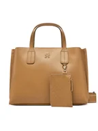 Torebki damskie - Tommy Hilfiger Torebka Th Distinct Mini Tote AW0AW17192 Brązowy - miniaturka - grafika 1