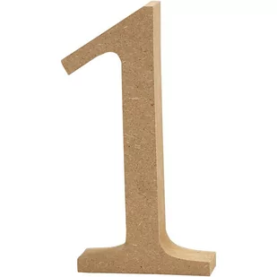 Creativ Company A/S Cyfra 1 z MDF, 8 cm - Pozostałe akcesoria dla plastyków - miniaturka - grafika 1