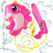 Zabawki do piasku - LUXMA Pistolet na wodę armata sikawka plecak delfin 130 8113-130 - miniaturka - grafika 1