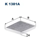 Filtry kabinowe - Filtr, wentylacja przestrzeni pasażerskiej Filtron K 1381A - miniaturka - grafika 1