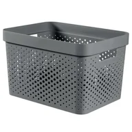 Pudła i pojemniki do przechowywania - CURVER Pojemnik ażurowy INFINITY 17L ciemno-szary CURVER Recycled 245661 - miniaturka - grafika 1