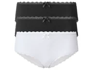 Bielizna ciążowa - esmara® Hipstery damskie z biobawełną, 3 pary (S(36/38), Czarny/ biały) - miniaturka - grafika 1