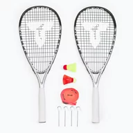 Badminton - Talbot Torro męska Speed 7700, wysokiej jakości zestaw kompletny zestaw, 2 Grafitowy-Composite rackets 58, 5 cm Speed Badminton o dużej mocy, wielokolorowa, One Size 490117 - miniaturka - grafika 1