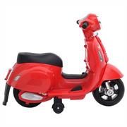 Pojazdy elektryczne dla dzieci - shumee Zabawkowy motocykl elektryczny Vespa GTS300 czerwony - miniaturka - grafika 1