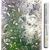 Okleiny - Folia okienna 3D elektrostatyczna (45 x 200 cm), ochrona prywatności, anty-UV, dekoracyjna, anty-podglądanie, wzór tulipana - miniaturka - grafika 1