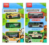 Samochody i pojazdy dla dzieci - Minecraft Auta Metalowe Zestaw 3 Aut Resoraki Zabawka Dla Dzieci - miniaturka - grafika 1