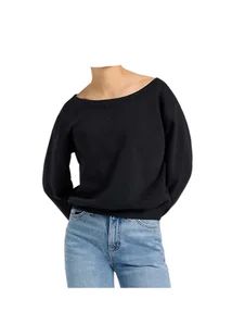 Felpa crop scollo omerale Donna LEE JEANS tessuto felpato - Bluzy damskie - miniaturka - grafika 1