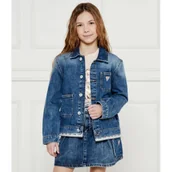 Kurtki i płaszcze dla dziewczynek - Guess Kurtka jeansowa | Oversize fit - miniaturka - grafika 1