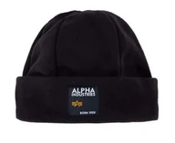 Odzież taktyczna i umundurowanie - Czapka zimowa Alpha Industries Label Fleece 118937-03 - Czarna - miniaturka - grafika 1