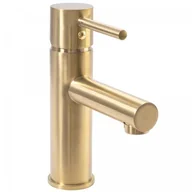 Baterie umywalkowe - Rea BATERIA UMYWALKOWA TESS GOLD SZCZOTKOWANA NISKA B5661 - miniaturka - grafika 1