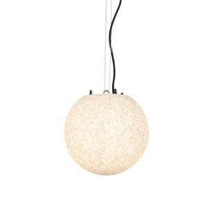 QAZQA Nowoczesna lampa wisząca zewnętrzna szara 25 cm IP65 - Nura - Lampy sufitowe - miniaturka - grafika 1