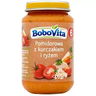 Bobovita Nutricia Zupka, tradycyjna pomidorowa z kurczakiem i ryżem, 190 g - Dania dla dzieci - miniaturka - grafika 1