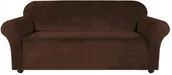 Pokrowce na meble - Pokrowiec Na Kanapę Welur Brąz 3 Osobowy [22L3] - miniaturka - grafika 1