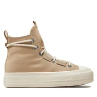 Trampki damskie - Trampki Converse Chuck Taylor All Star Lift Platform A06494C Beżowy - miniaturka - grafika 1