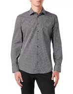 Koszule męskie - Seidensticker Męska koszula slim fit z długim rękawem, czarny, 36 - miniaturka - grafika 1