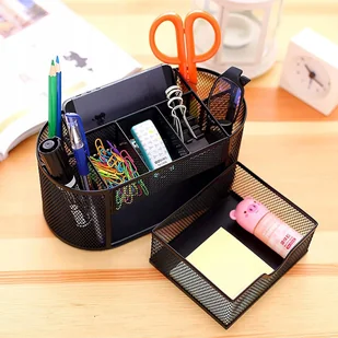 M14A METALOWY ORGANIZER PRZYBORNIK NA BIURKO 9 KOMÓR - Przyborniki na biurko - miniaturka - grafika 1