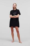 Piżamy damskie - Karl Lagerfeld koszula nocna bawełniana kolor czarny bawełniana - miniaturka - grafika 1