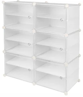 Szafka Na Buty Obuwie Modułowa Biała Regał Stojak Półki Organizer XXL - Szafki na buty - miniaturka - grafika 1