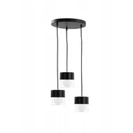 Lampy sufitowe - KET Druciana LAMPA wisząca metalowa OPRAWA zwis kaskada biała czarna KET855 - miniaturka - grafika 1