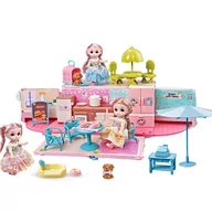 Domki dla lalek - WOOPIE Kamper 2w1 Domek XXL Zestaw dla Lalek - miniaturka - grafika 1