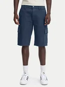 Spodenki męskie - Blend Szorty materiałowe 20716437 Granatowy Regular Fit - miniaturka - grafika 1
