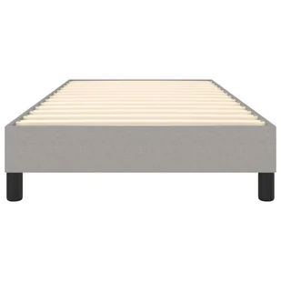 Lumarko Łóżko kontynentalne, jasnoszare, obite tkaniną, 90x190 cm - Łóżka - miniaturka - grafika 6