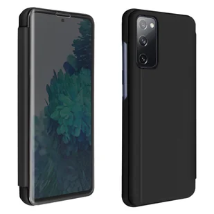 Pełne etui do Samsunga Galaxy S20 FE z przezroczystym lusterkiem Flap Design - czarne - Etui i futerały do telefonów - miniaturka - grafika 1