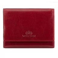 Portfele - Damski portfel ze skóry średni czerwony - miniaturka - grafika 1