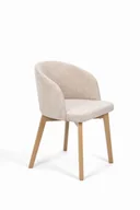 Krzesła - Flavio 2 krzesło tapicerowane beżowe nogi dąb sonoma - miniaturka - grafika 1
